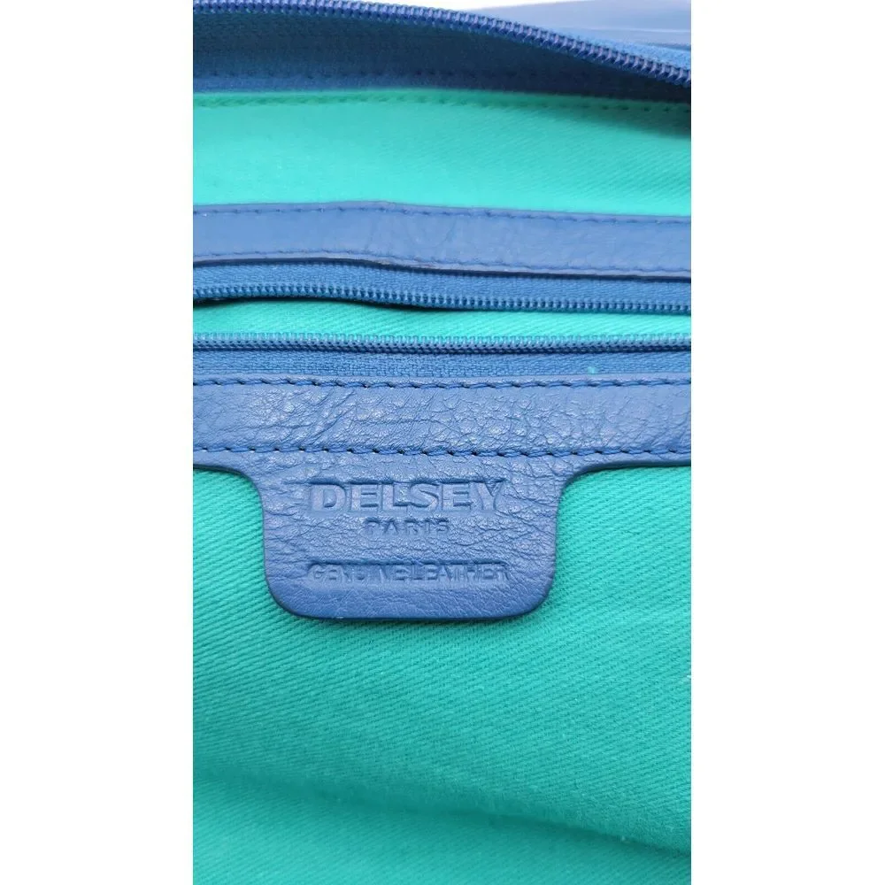Delsey Gaite Leather Tote Purse Carryon Crossbody‎